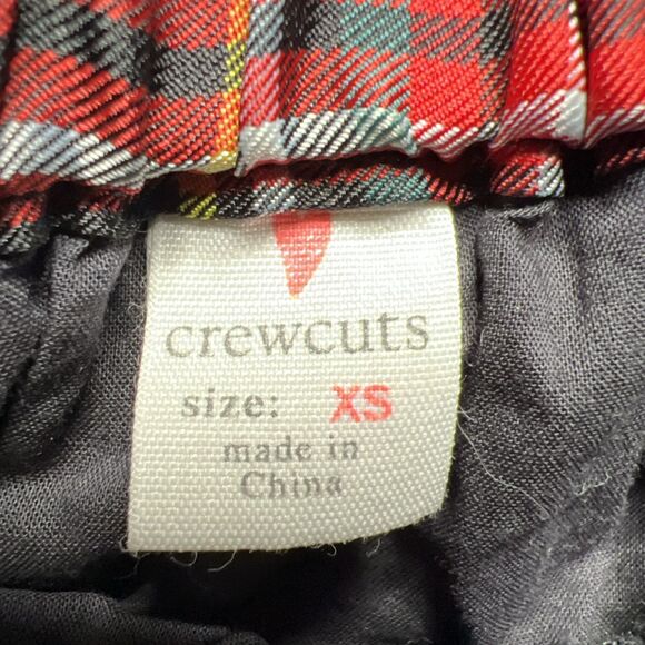 Crewcuts J. Crew Girls Stewart Tartan Plaid Ruffle Skirt Red Black Size XS - Picture 2 of 7